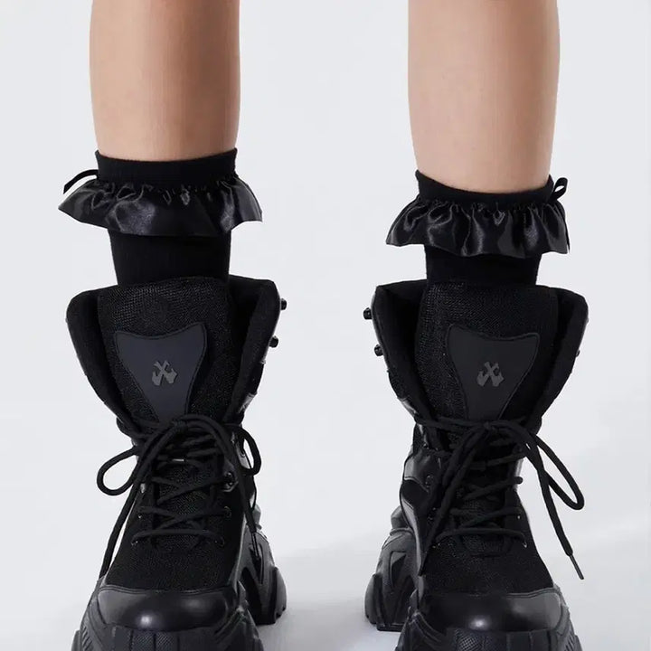 [BUNJANG] YEEL LEEY Platform Walker Boots / 와이이이엘 YEEL LEEY 플랫폼 워커 부츠