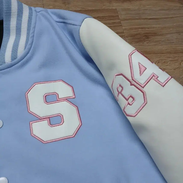[BUNJANG] Silla University Varsity Jacket / 부산 신라대학교 신라대 과잠 학잠 바시티 벚꽃 일본어학과