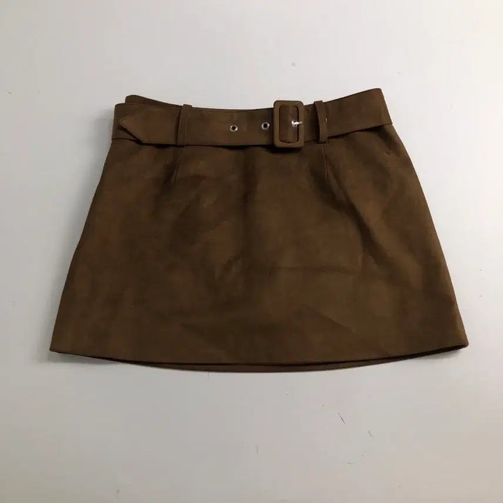 [SOLD OUT] 스웨이드 벨트 미니 스커트