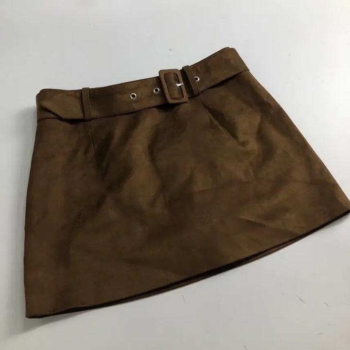 [SOLD OUT] 스웨이드 벨트 미니 스커트