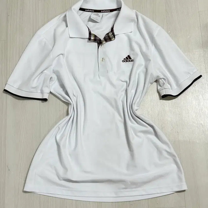 [BUNJANG] Adidas Brown Checkered Polo Shirt / 아디다스 브라운체크 피케 반팔티