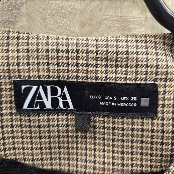 [BUNJANG] ZARA Checkered Crop Jacket / 자라 ZARA 체크 크롭 자켓 S