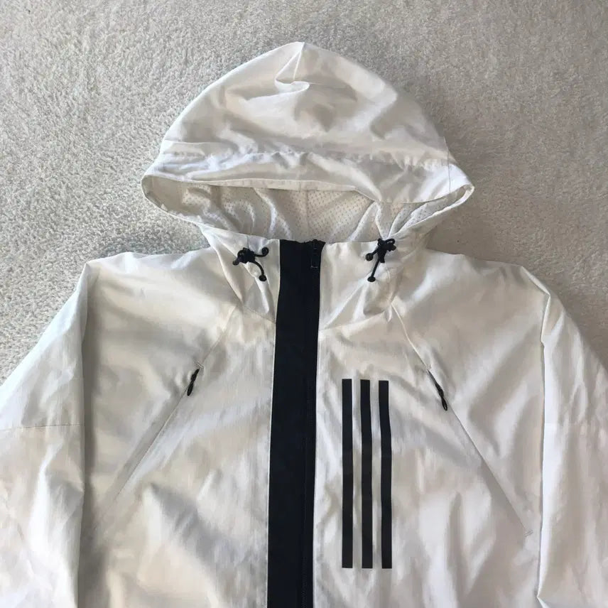 [BUNJANG] Adidas White Windbreaker Jacket / 아디다스 화이트 바람막이