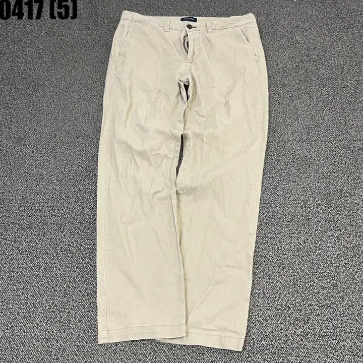 [BUNJANG] Nautica Beige Cotton Pants / Nautica 노티카 베이지 면바지