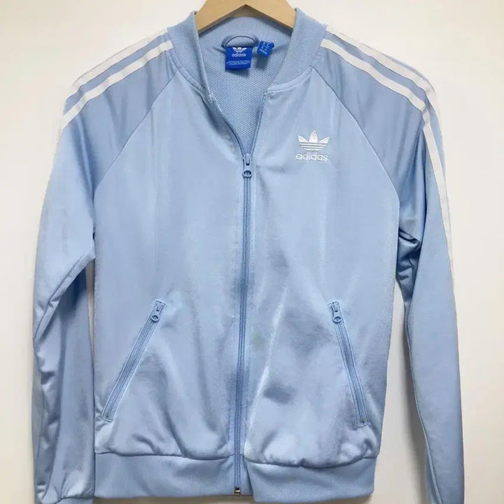[SOLD OUT] 아디다스 스카이 블루 져지 백로고 자켓 트랙탑 집업