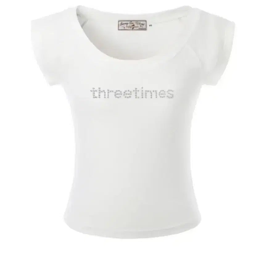 [BUNJANG] 3 Times Viju Logo Tee White M / 쓰리타임즈 비쥬 로고티 화이트 M