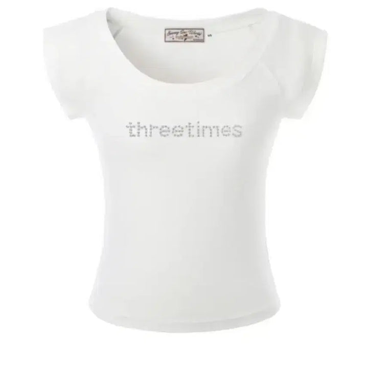 [BUNJANG] 3 Times Viju Logo Tee White M / 쓰리타임즈 비쥬 로고티 화이트 M