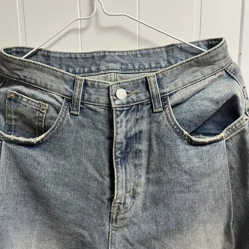 [SOLD OUT] 연청 데님 청바지 와이드 벌룬핏