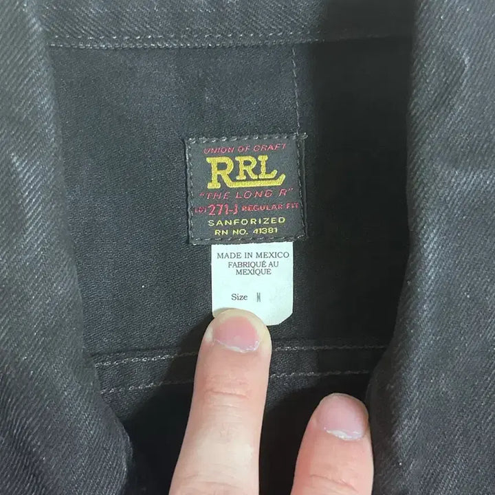 [SOLD OUT] RRL LOT 271 블랙 데님 자켓 멕시코산 구형 M