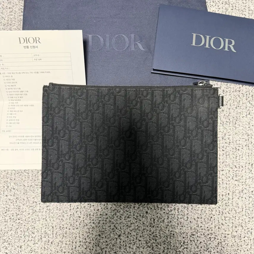 [BUNJANG] Dior Oblique A5 Clutch (Black) / 디올 클러치 A5(블랙)