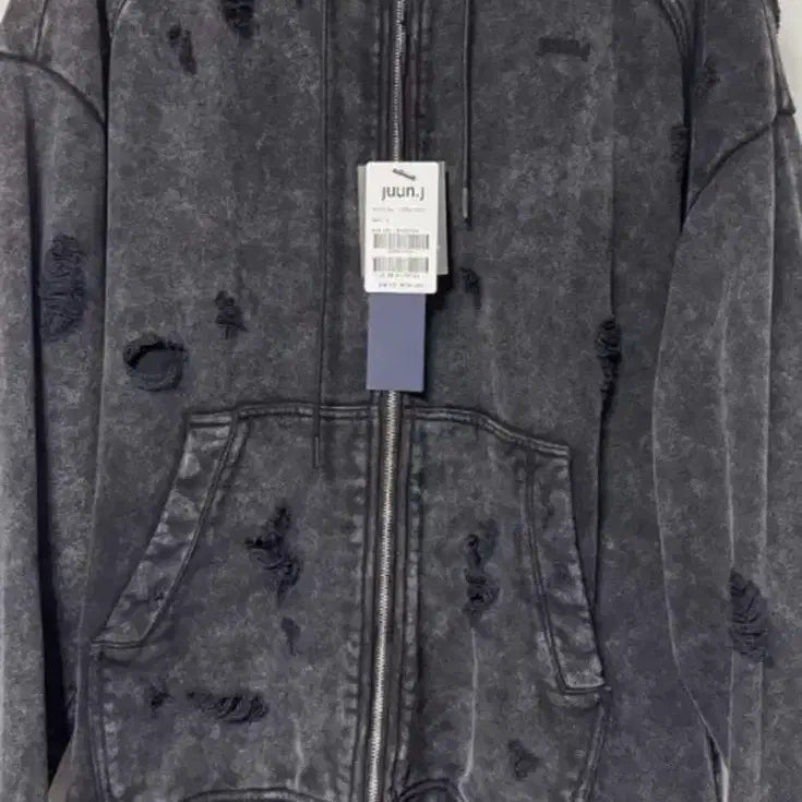 [BUNJANG] Juun.J Broken Hooded Zip-up - L Size / 준지 /23fw 디스 브로큰 후드집업 /L사