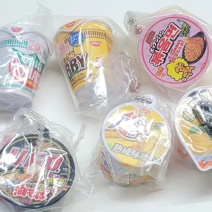 [BUNJANG] Japanese Food Miniature Keyring Bundle Set / 일본 컵라면/김밥 미니어쳐 키링 가챠 7종 일괄판매 1.8
