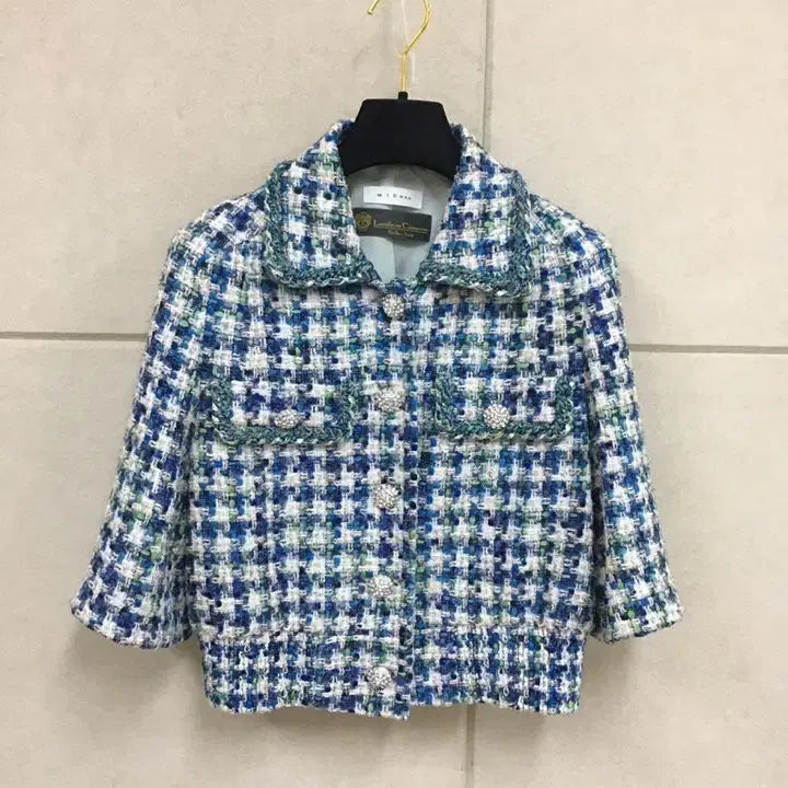 [BUNJANG] Missa Camapore Tweed Jacket / 23년식 미샤 정품 이태리 캄포레  반팔트위드자켓
