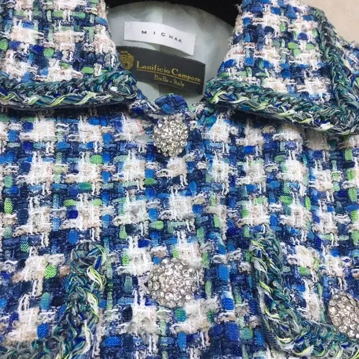 [BUNJANG] Missa Camapore Tweed Jacket / 23년식 미샤 정품 이태리 캄포레  반팔트위드자켓