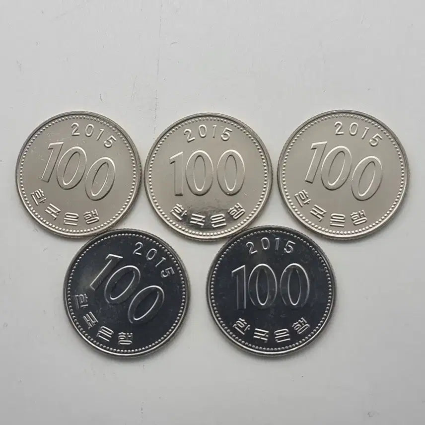 [BUNJANG] 2015년 미사용 100주화 5개 / 2015년 미사용 100주화 5개