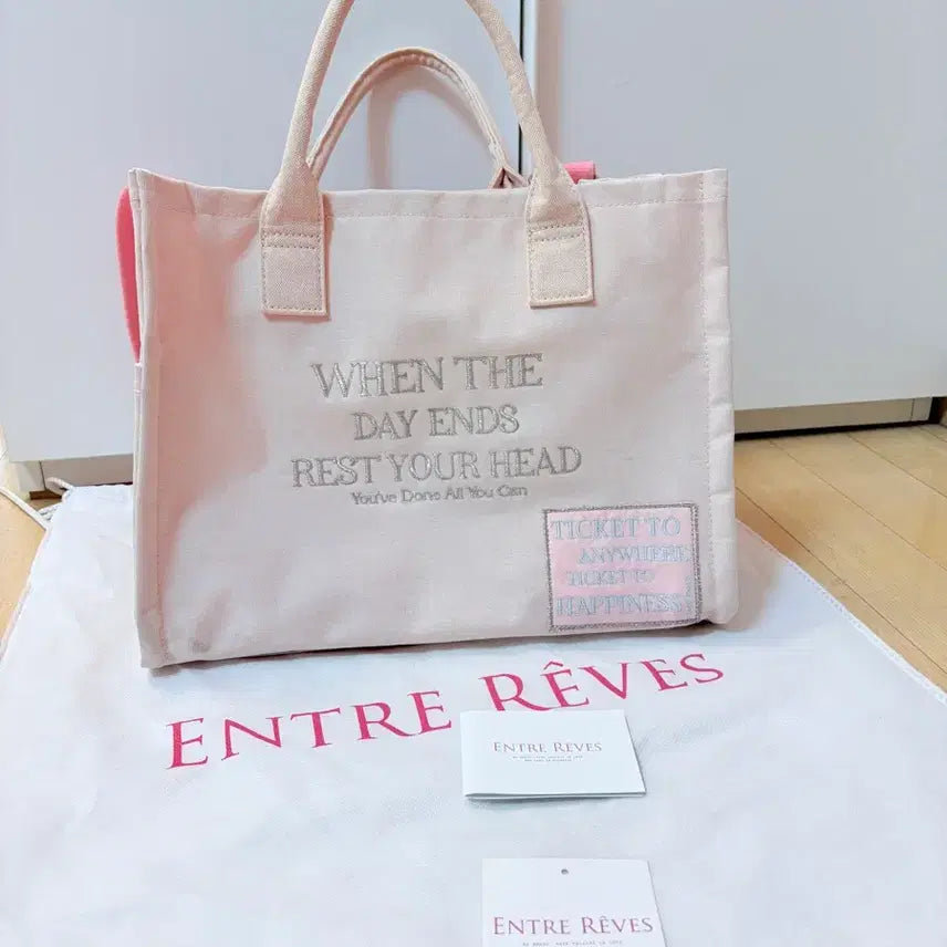 [SOLD OUT] 앙트레브 와일드 토트백 미니 베이비핑크