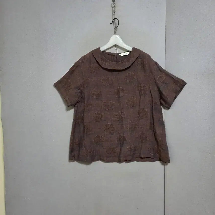 [BUNJANG] Lee Sae Round Collar Linen Blouse / 이새 둥근카라 린넨 블라우스 06  n4722
