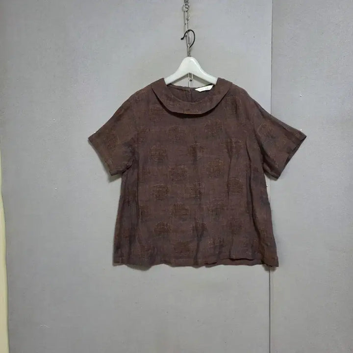 [BUNJANG] Lee Sae Round Collar Linen Blouse / 이새 둥근카라 린넨 블라우스 06  n4722
