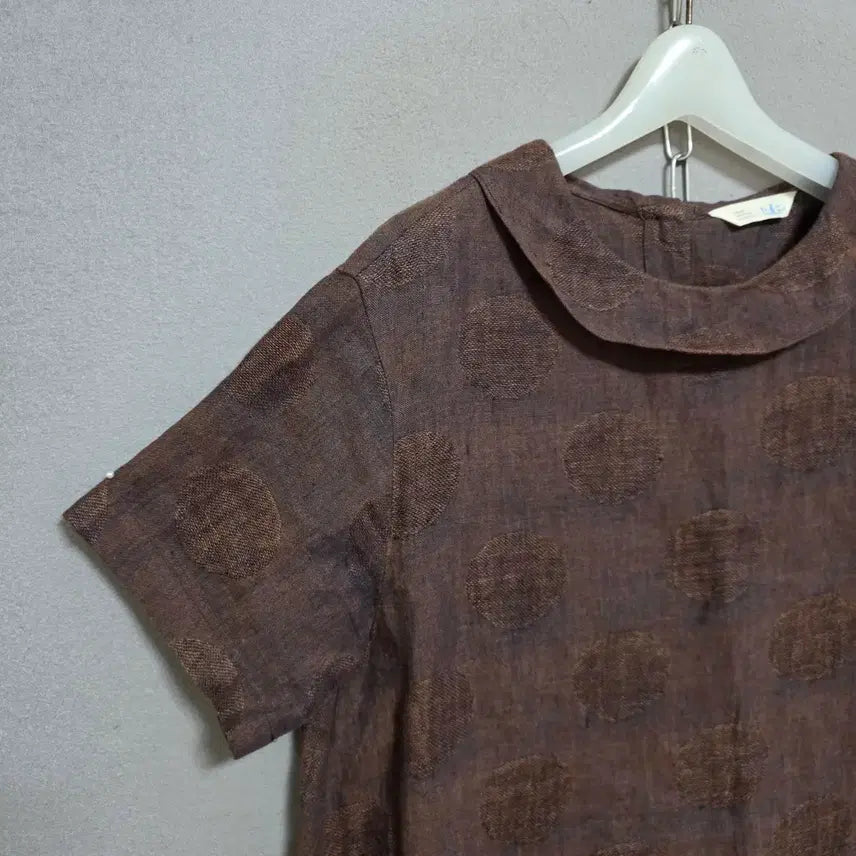 [BUNJANG] Lee Sae Round Collar Linen Blouse / 이새 둥근카라 린넨 블라우스 06  n4722