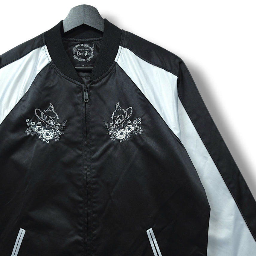[BUNJANG] Disney Bambi Embroidered Varsity Jacket / [95] 디즈니 밤비 자수 스카잔 바시티 자켓