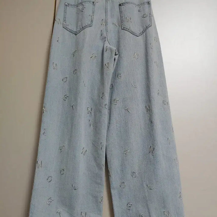 [SOLD OUT] 랑방 로고자수 595000원와이드 데님 팬츠