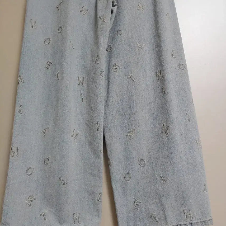 [SOLD OUT] 랑방 로고자수 595000원와이드 데님 팬츠