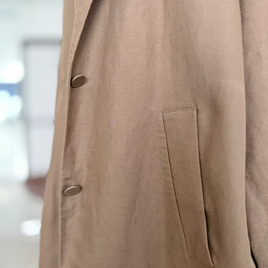 [BUNJANG] Plastic Island Brown Trench Coat / Plastic Island 밝은 밤색 트렌치