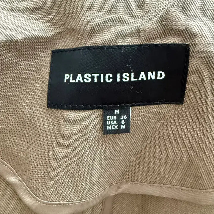 [BUNJANG] Plastic Island Brown Trench Coat / Plastic Island 밝은 밤색 트렌치