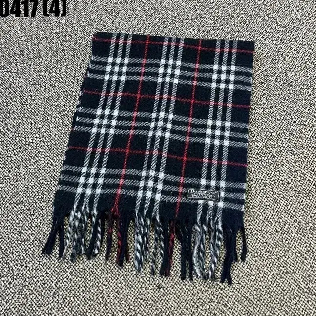 [BUNJANG] Burberry Black Check Scarf / 버버리 블랙 체크 머플러 0417(4)
