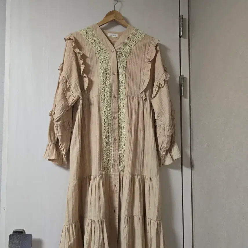 [BUNJANG] Angel Lace Long Dress / ( 55-77size)Angel 레이스 롱 원피스