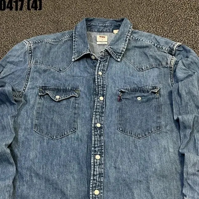 [SOLD OUT] M 리바이스 데님 웨스턴 셔츠 청남방 0417(4)