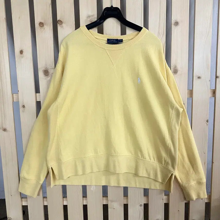 [BUNJANG] Polo Ralph Lauren Yellow Sweatshirt / (L) 폴로 랄프로렌 옐로우 맨투맨