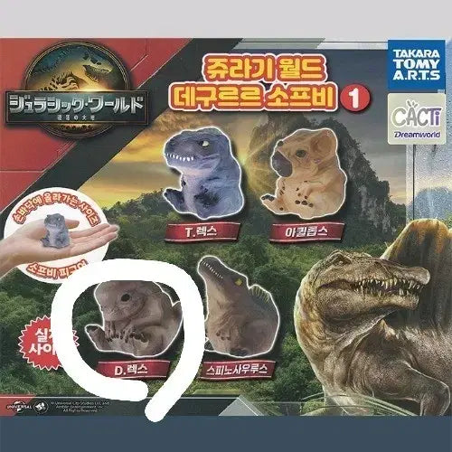 [BUNJANG] Jurassic World D-Rex Soft Vinyl Figure / 쥬라기월드 소프비 가챠 1탄 D렉스