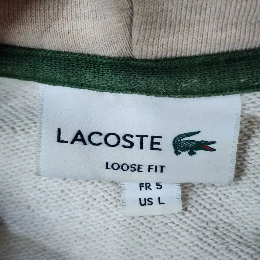 [BUNJANG] L 라코스테 루즈핏 후드티 + 조거팬츠 베이지 세트 5.5 / L 라코스테 루즈핏 후드티 + 조거팬츠 베이지 세트 5.5