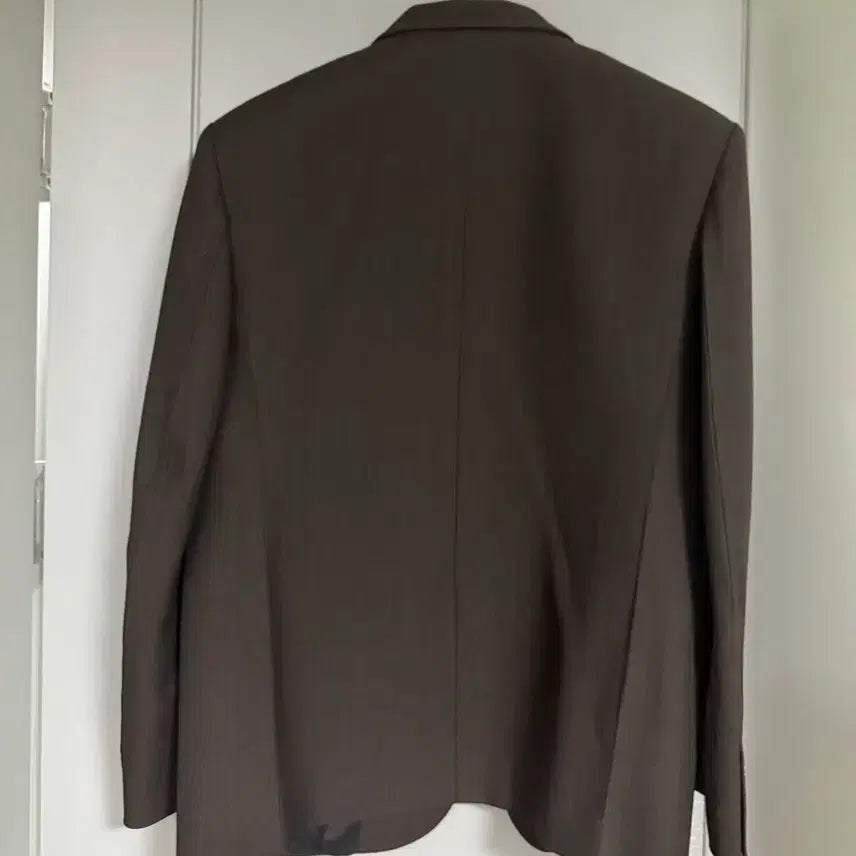[BUNJANG] RECTO Virgin Wool Vintage Stripe Blazer Brown (S) / 렉토 버진울 빈티지 스트라이프 블레이저 브라운 s