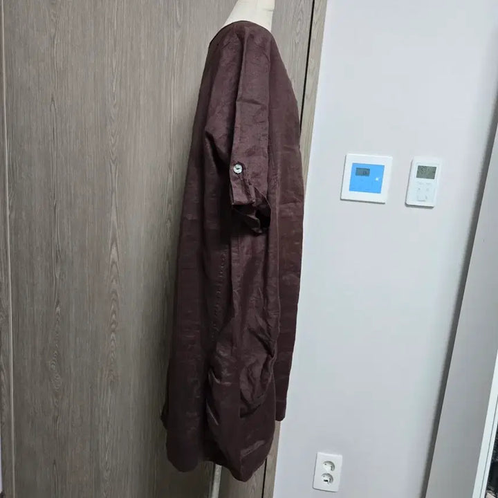 [BUNJANG] Linen Brown Long Dress / 린넨 브라운 롱 원피스 5부