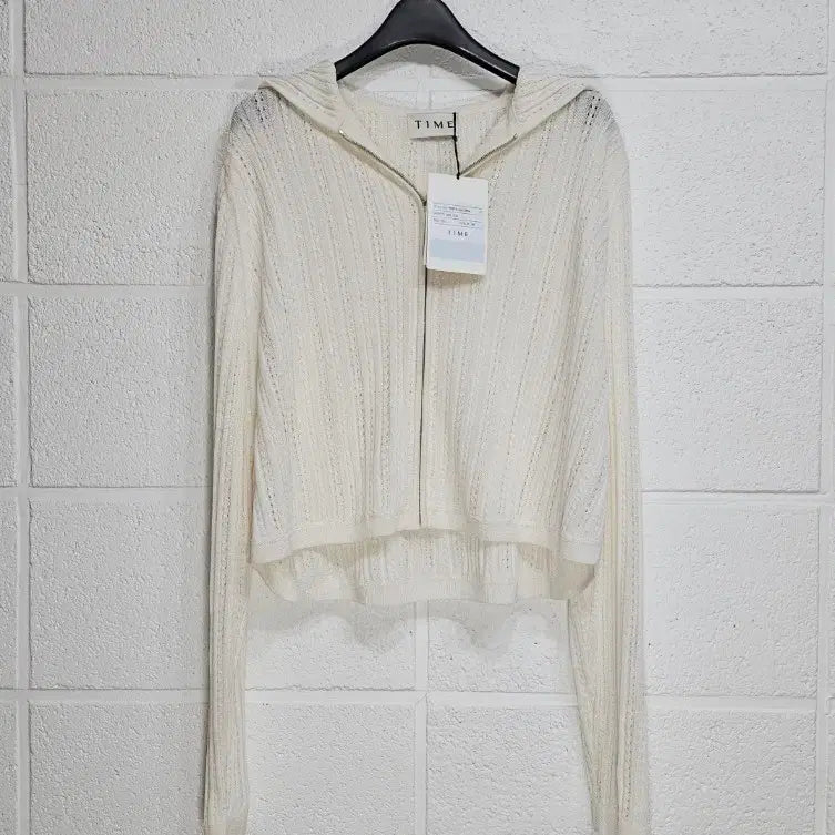 [SOLD OUT] 한섬 타임 후드 니트 집업 점퍼 새상품