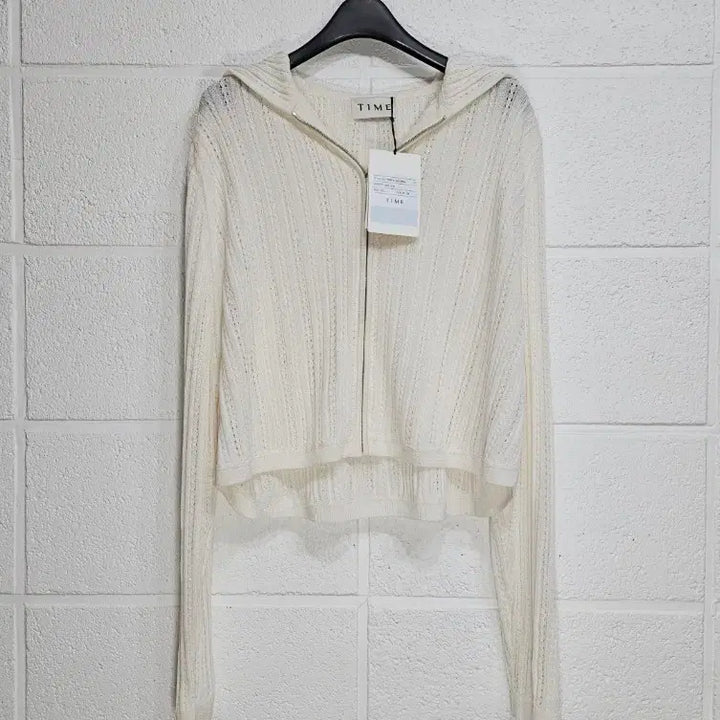 [SOLD OUT] 한섬 타임 후드 니트 집업 점퍼 새상품