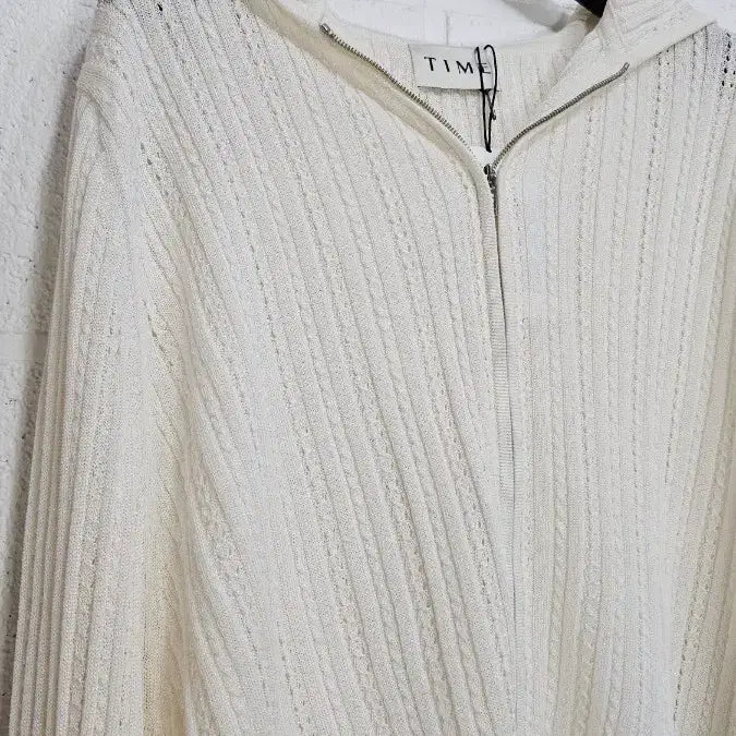 [SOLD OUT] 한섬 타임 후드 니트 집업 점퍼 새상품