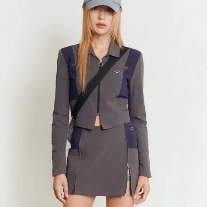 [BUNJANG] Mischief Uniform Set M Charcoal Jacket Skirt / 미스치프 유니폼 자켓 스커트 셋업 M 차콜