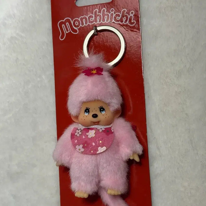 [BUNJANG] Monchhichi Sakura Mini Keyring / 몬치치 사쿠라 미니키링