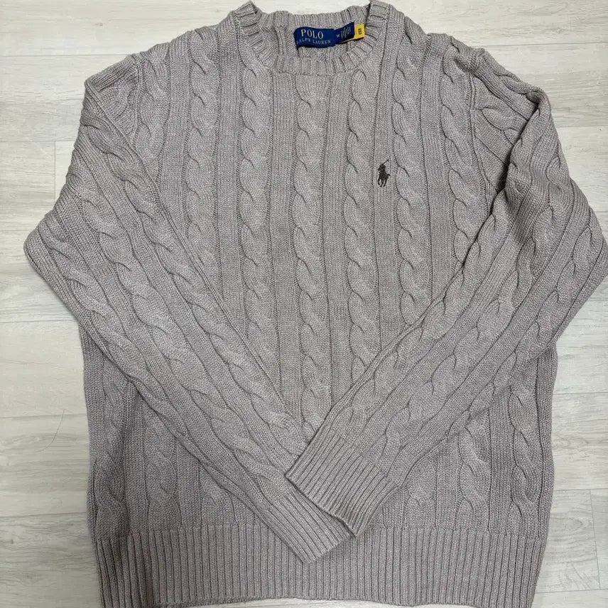 [BUNJANG] Polo Ralph Lauren Cable Knit Sweater M / 폴로 랄프로렌 케이블 꽈배기 니트 M