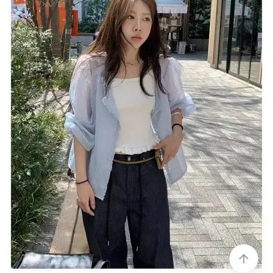 [BUNJANG] Underbee See-through Blouse / 언더비 블라우스