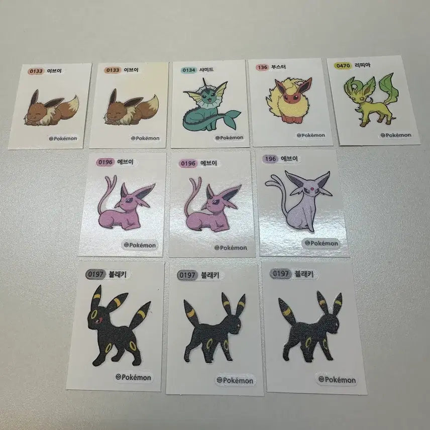 [BUNJANG] Pokemon TCG Pikachu Charizard Blastoise Gengar Eevee Giratina Tteokbokki Seal Bundle Set / 포켓몬 빵 피카츄 리자몽 블래키 팬텀 이브이 기라티나 띠부씰 일괄