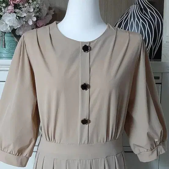 [BUNJANG] Beige Dress / 예쁜 베이지원피스