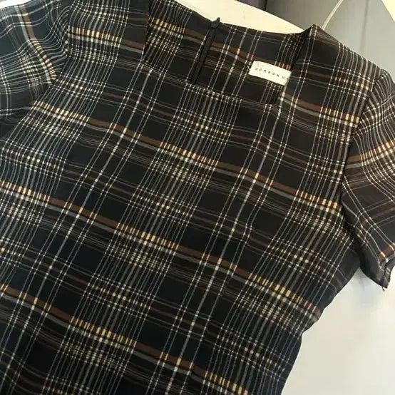 [BUNJANG] COMMON UNI Checkered Mini Dress / COMMON UNI 체크 반팔 원피스
