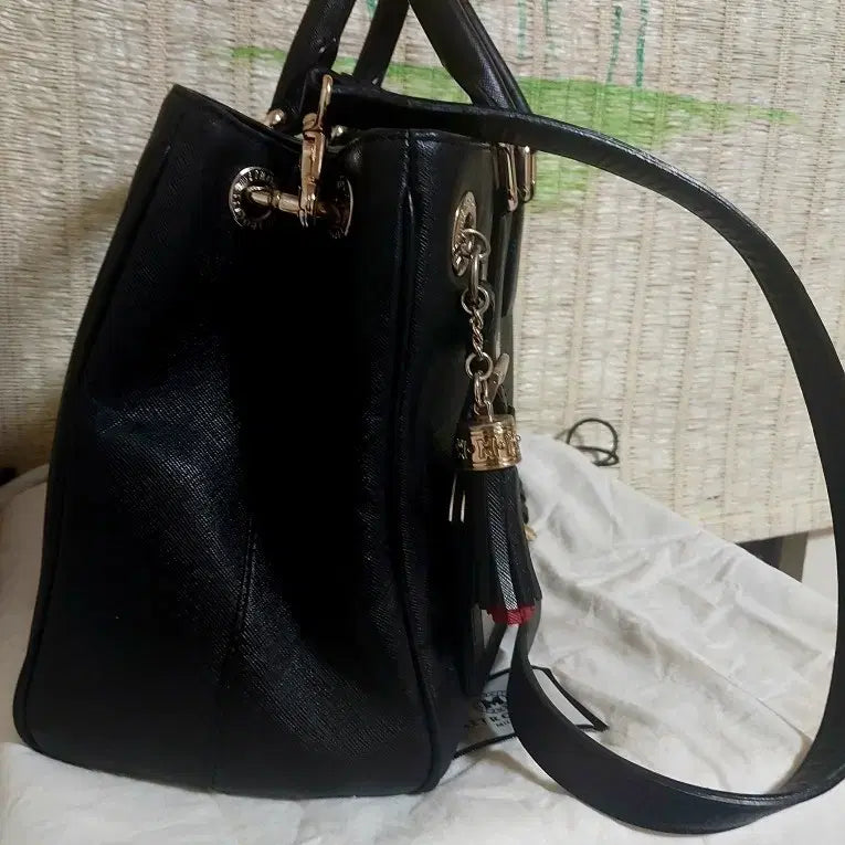 [BUNJANG] Metrocity Red Chain Shoulder Bag with Charm / 메트로시티 레드 체인 숄더백 +참장식