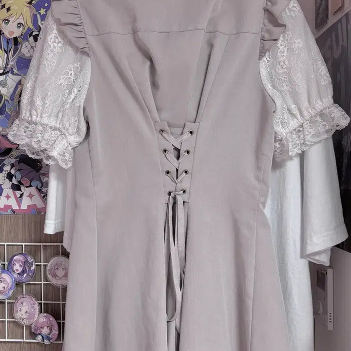 [SOLD OUT] 시허니 레이스 러플 셋업 반팔 양지뢰 양산형 지뢰계 시크릿허니 리즈리사