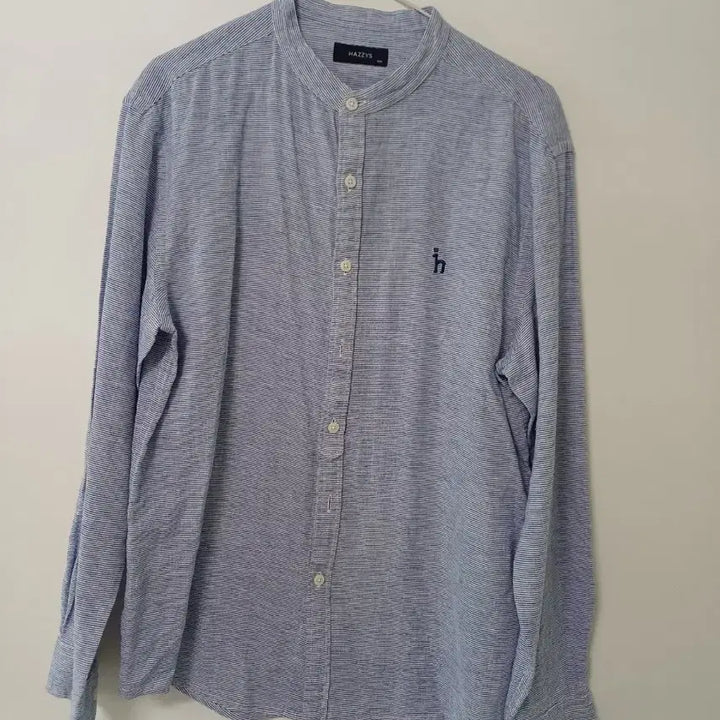 [BUNJANG] Hazzys Linen Blend Shirt (Size 100) / 여성 헤지스 봄.가을 여름 면.린넨 셔츠 (100)