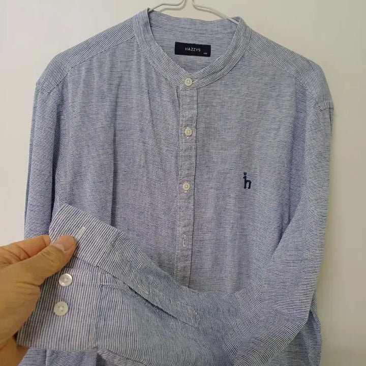 [BUNJANG] Hazzys Linen Blend Shirt (Size 100) / 여성 헤지스 봄.가을 여름 면.린넨 셔츠 (100)